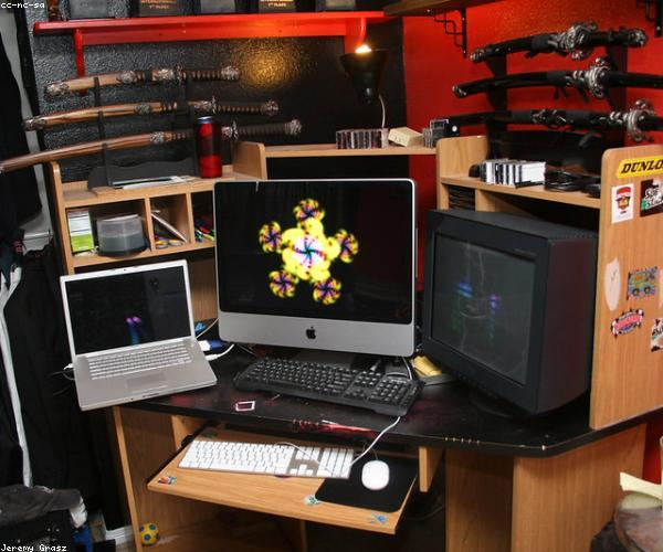 Professional video editing setup